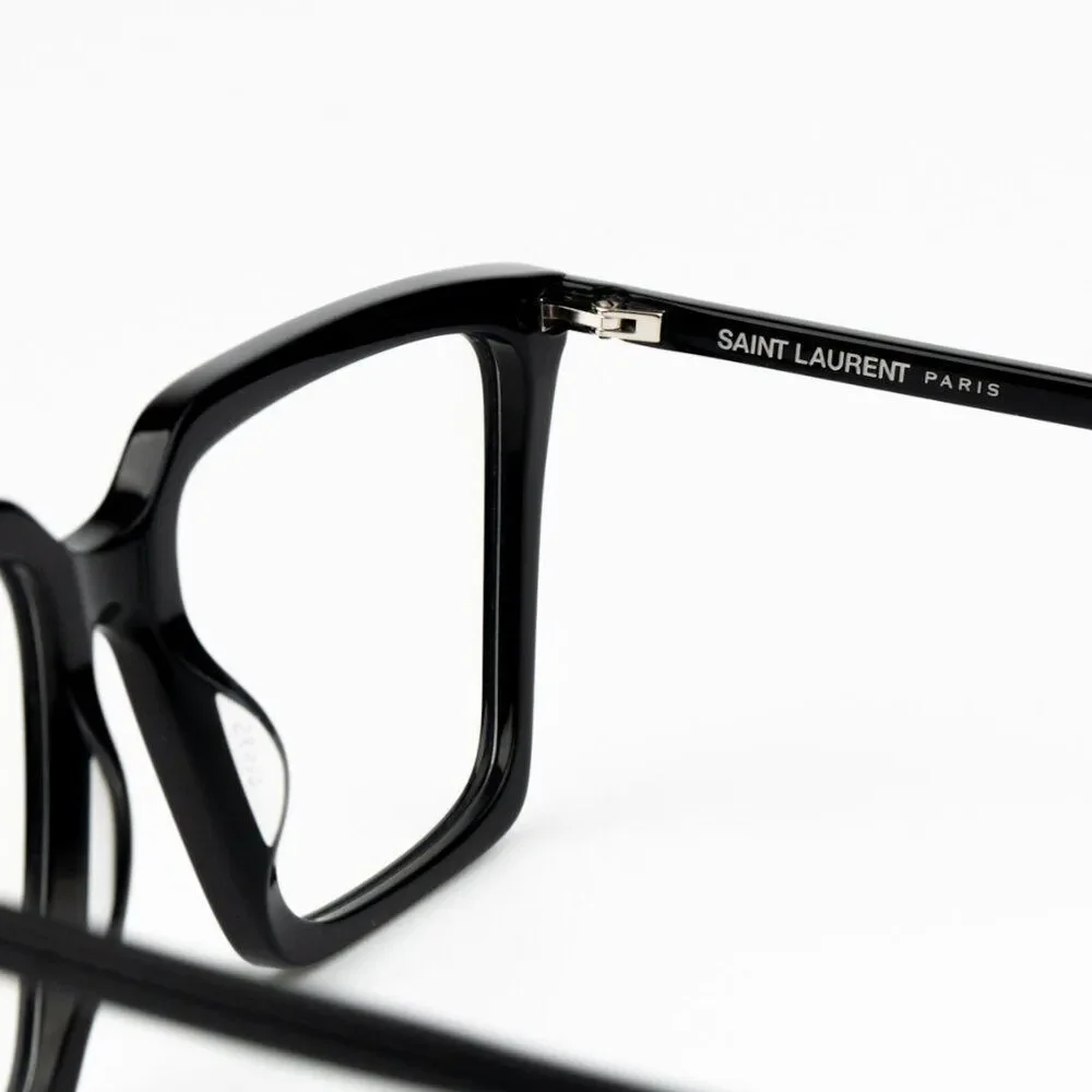 NEW Saint Laurent SL474OPT 001 Black Square Women Eyeglasses - Picture 7 of 11